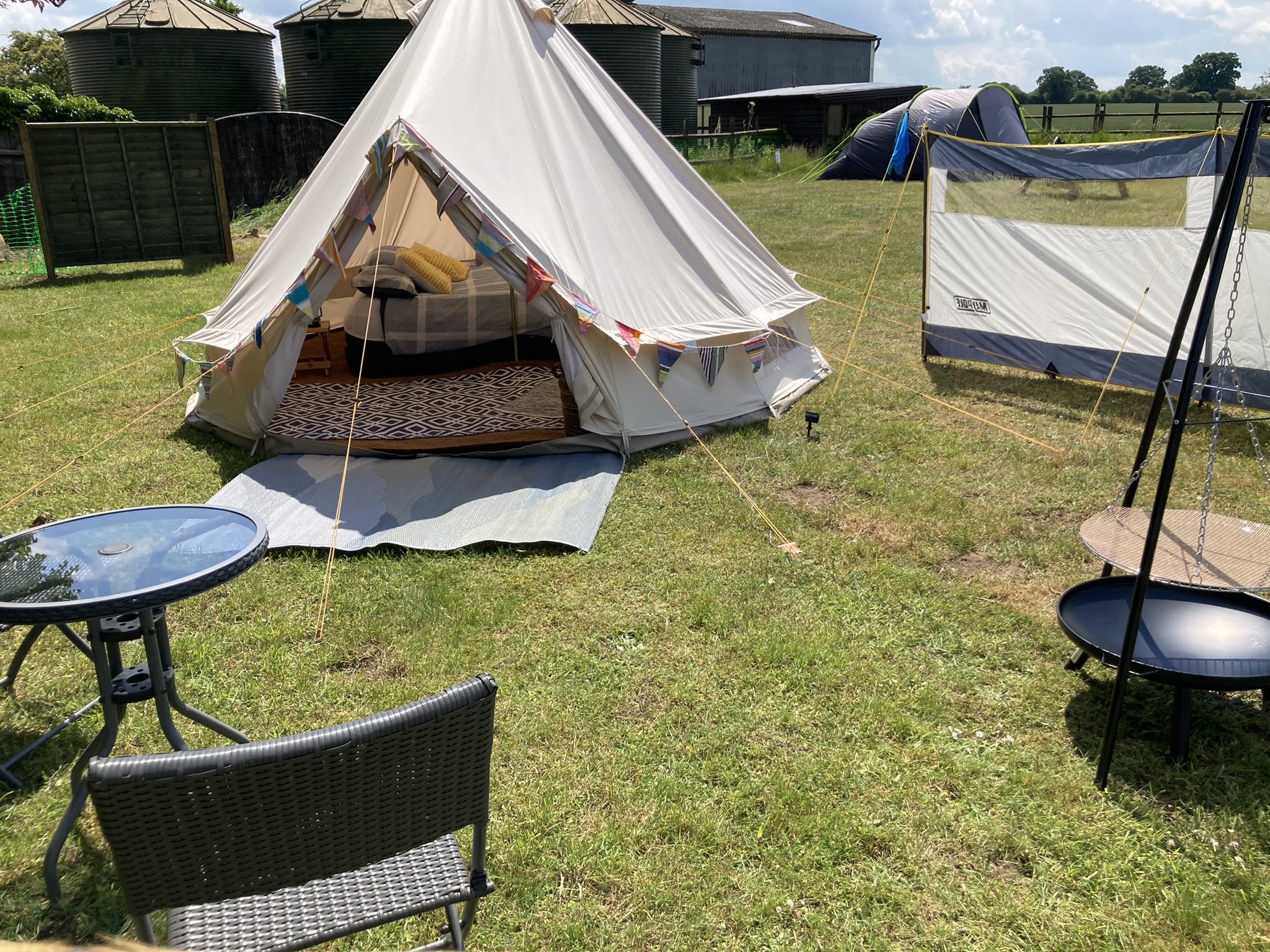 Bell Tent, Hillside Farm Camping, Suffolk